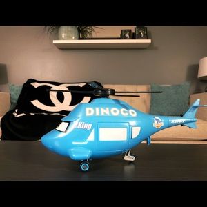 Disney Cars Dinoco helicopter with Tow Mater